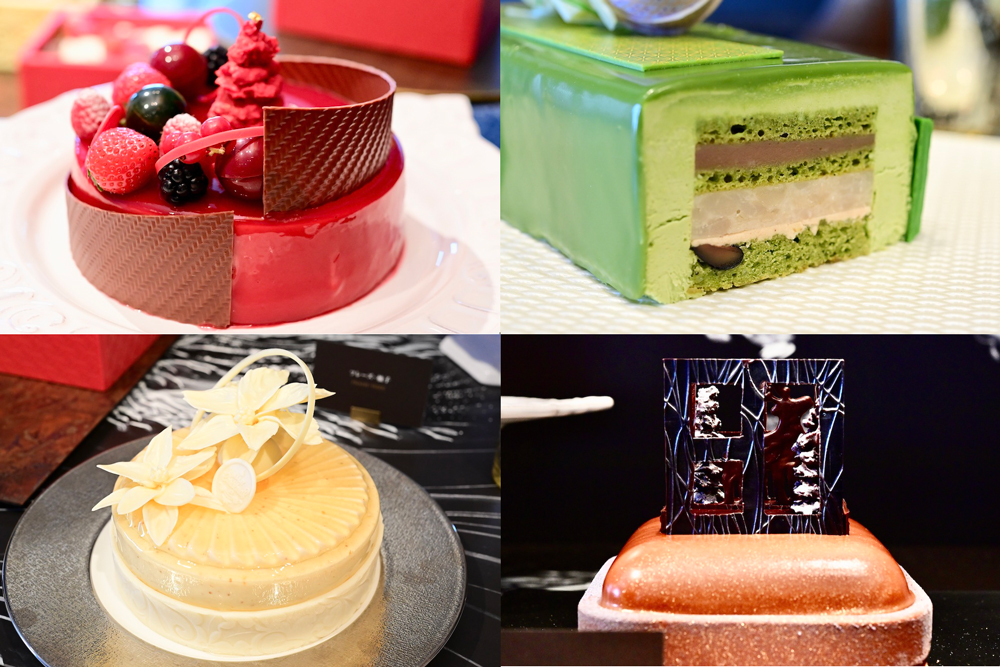 目黒区のホテル雅叙園東京が8月30日、「クリスマスケーキ2023試食会」を実施した。今回は報道陣向けにお披露目された2023年のクリスマスケーキ全7種のうち、新作4種を紹介する。