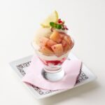 「桃と紅茶のシフォンパフェ」税込み900円